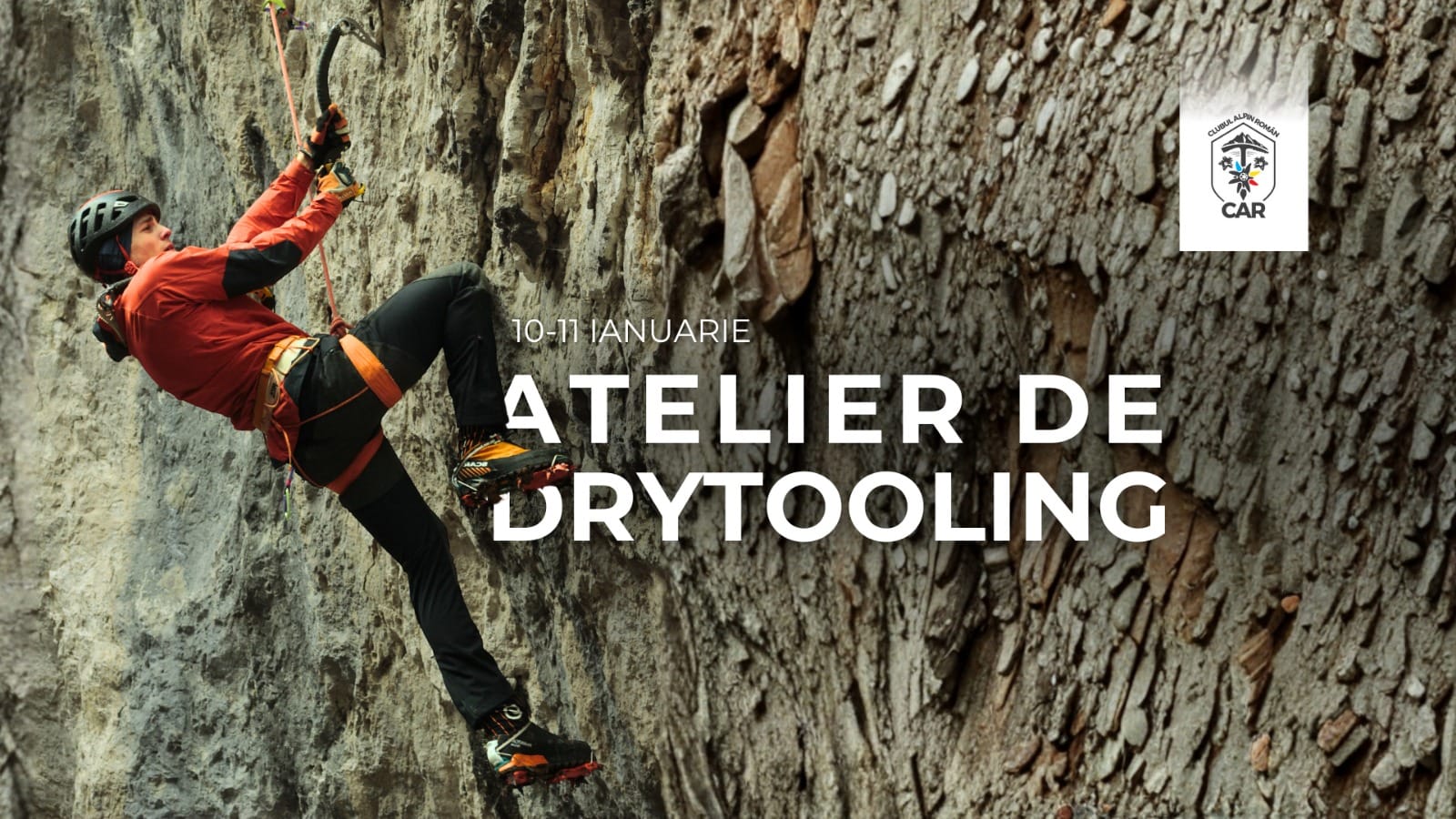Atelier de drytooling, 10-11 ianuarie 2026, Cheile Rasnovului